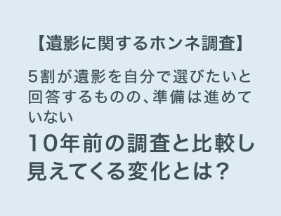 遺影に関するホンネ調査